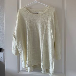 J Crew white 3/4 lightweight sweater